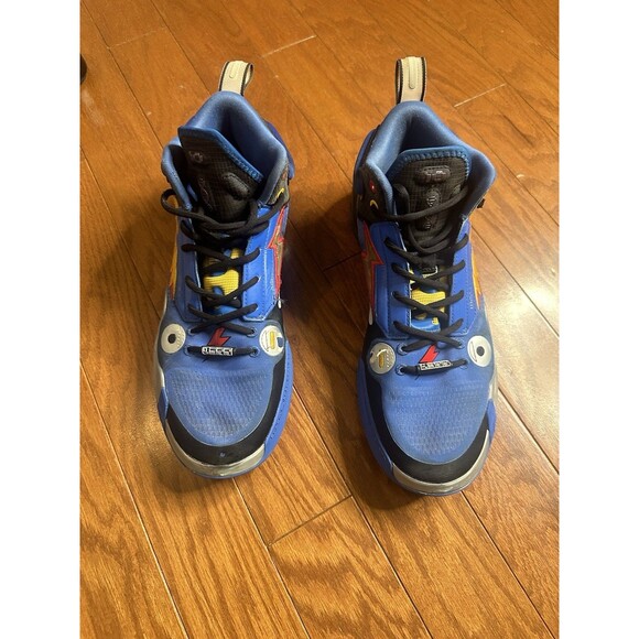 Li-Ning Way of Wade Wow 10 Element Lightning Black Blue Flame size Men’s 10 - Picture 2 of 6